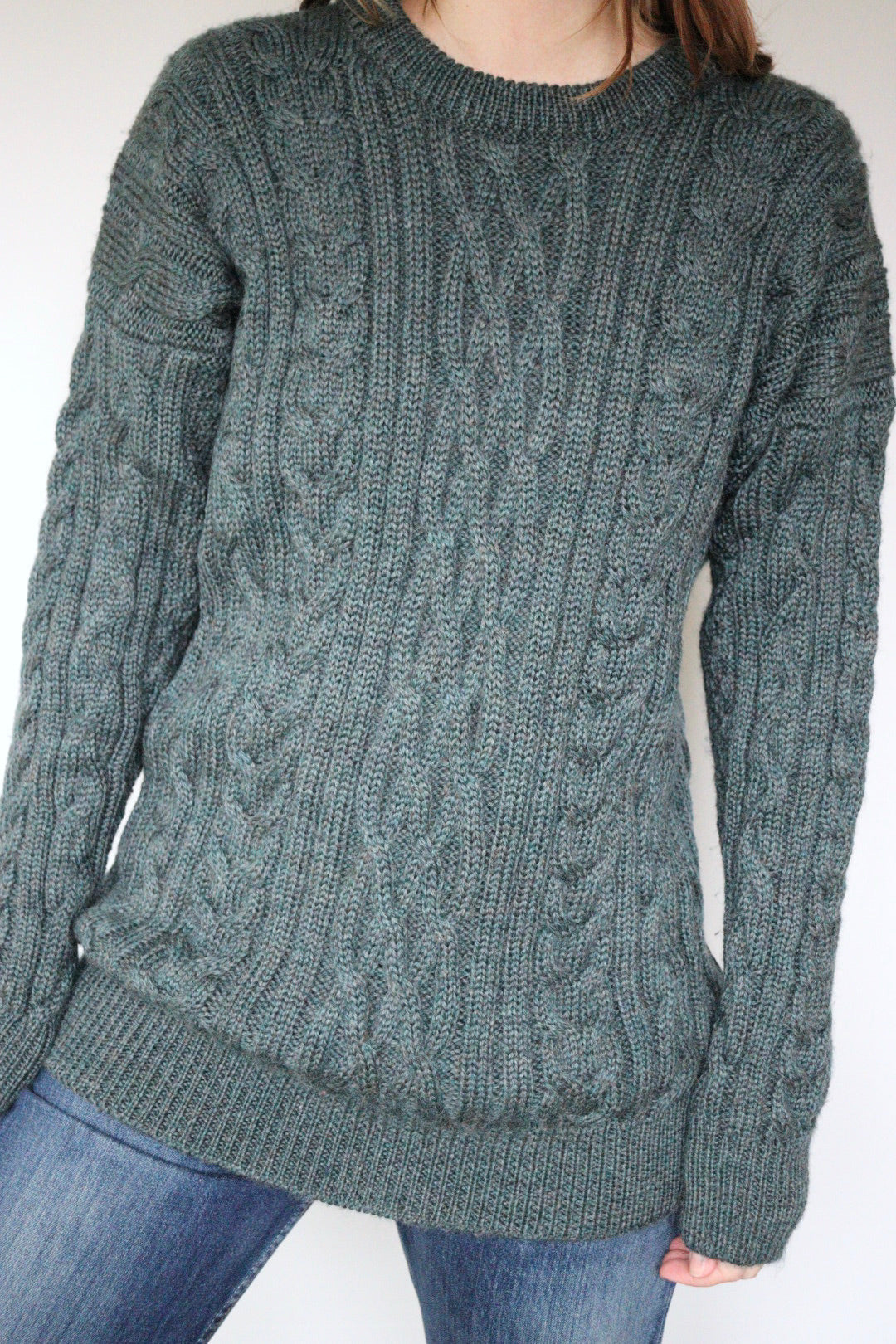 The Woolvers Aran - vintage cable knit sweater - S up to L/XL
