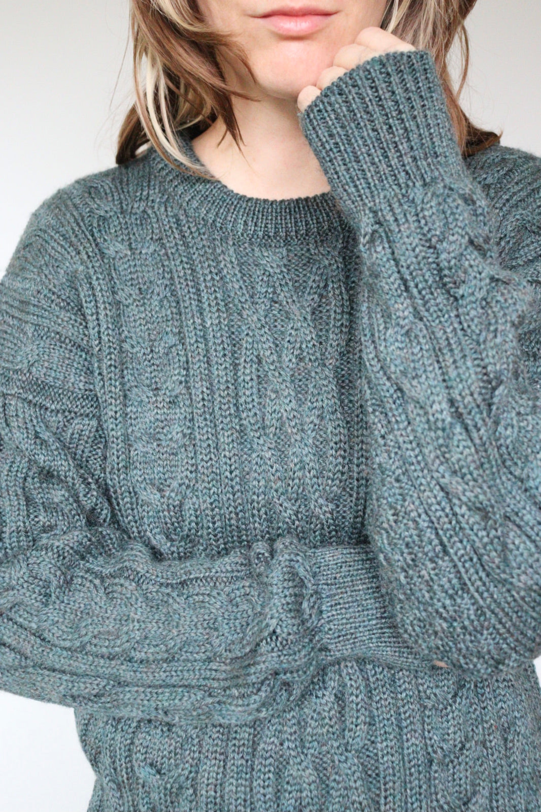The Woolvers Aran - vintage cable knit sweater - S up to L/XL