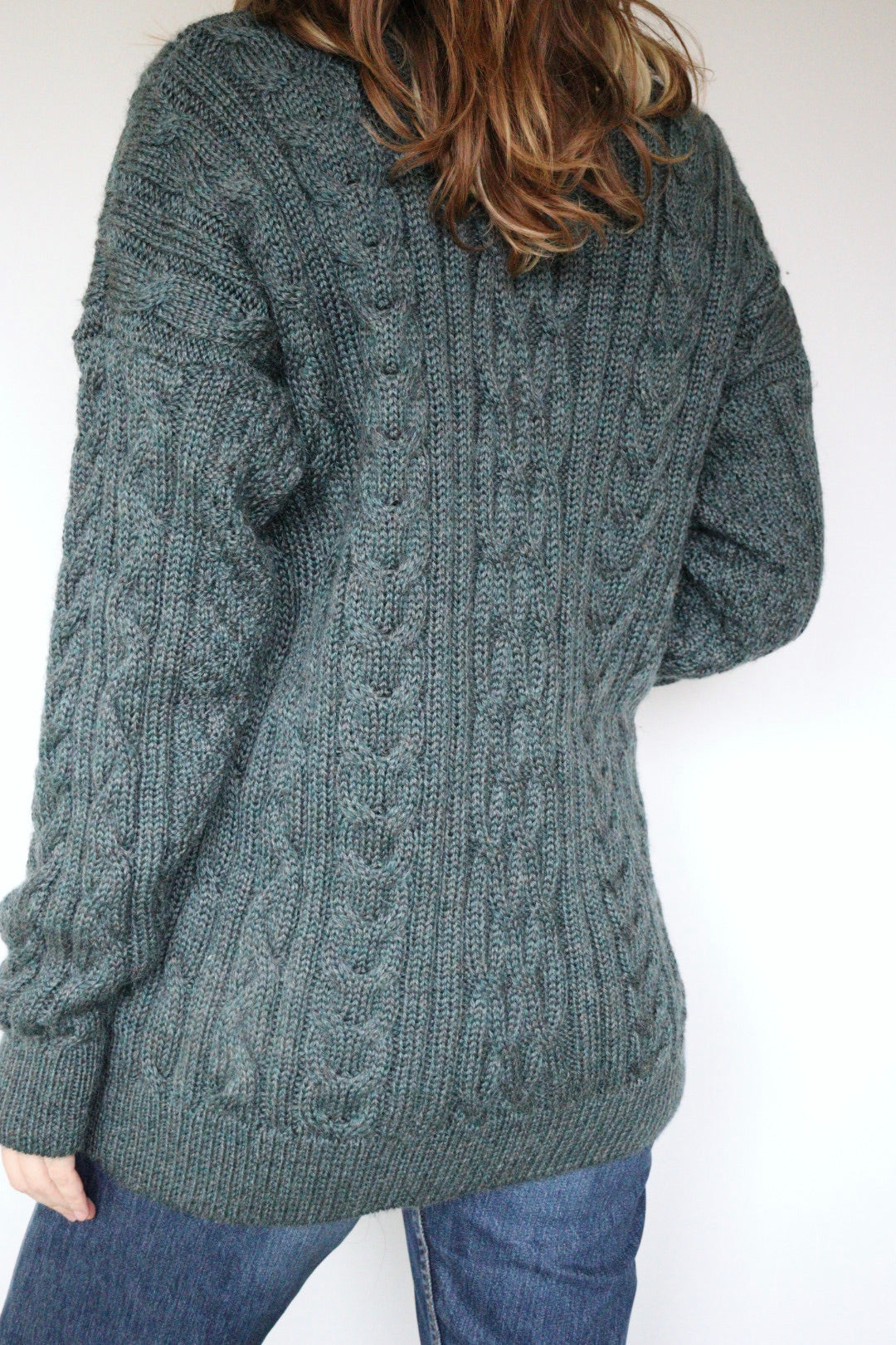 The Woolvers Aran - vintage cable knit sweater - S up to L/XL