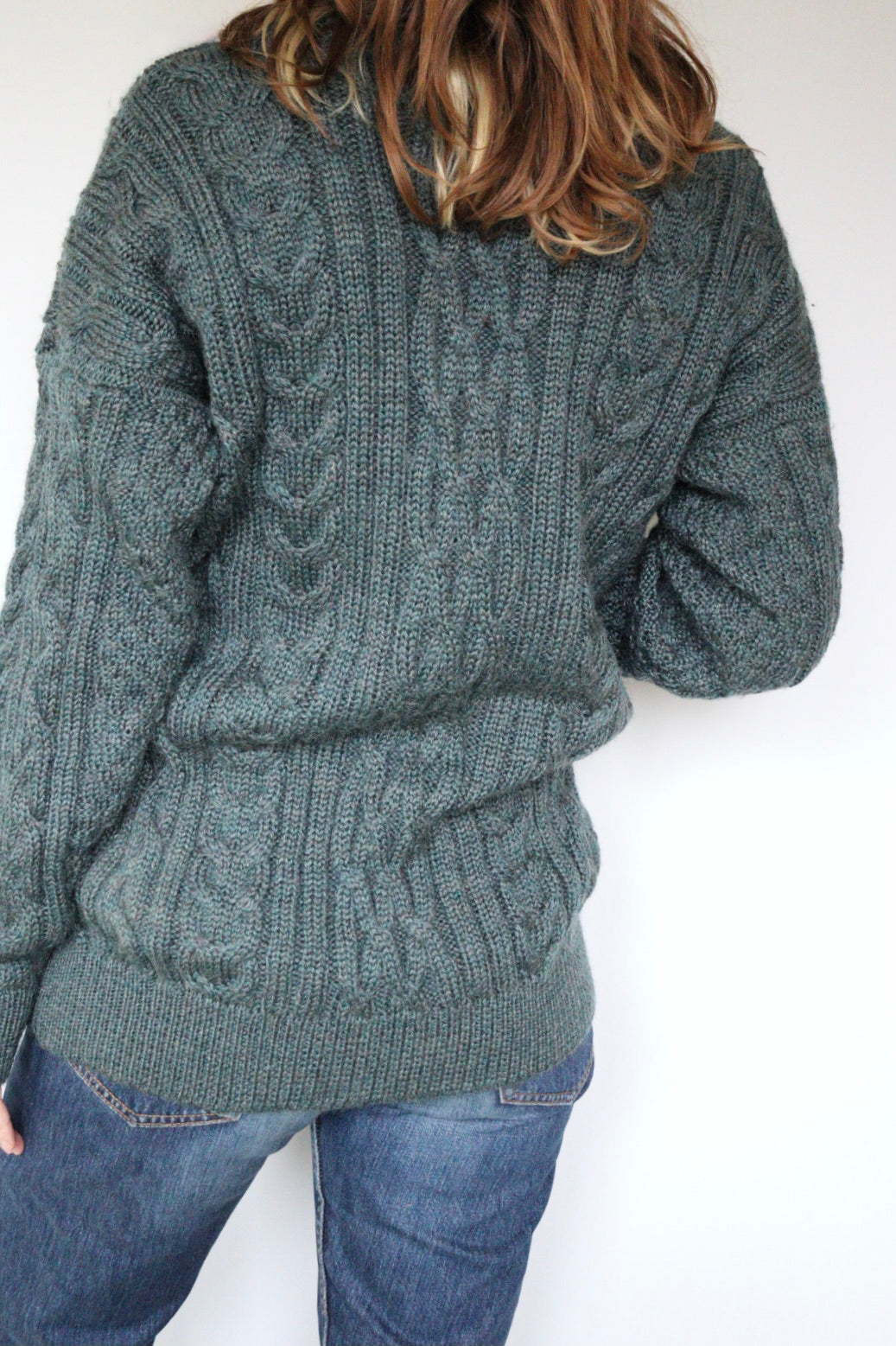The Woolvers Aran - vintage cable knit sweater - S up to L/XL