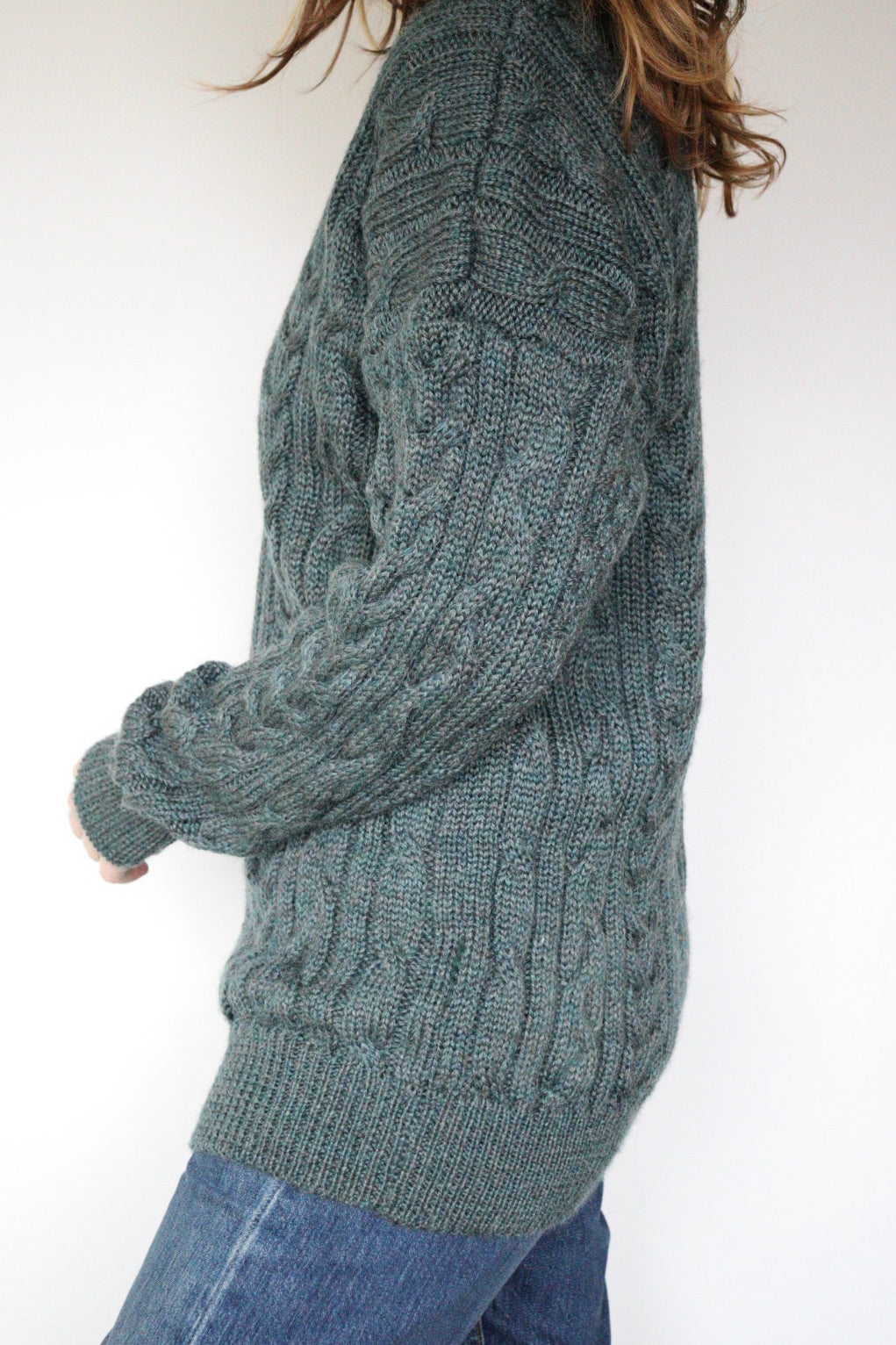 The Woolvers Aran - vintage cable knit sweater - S up to L/XL