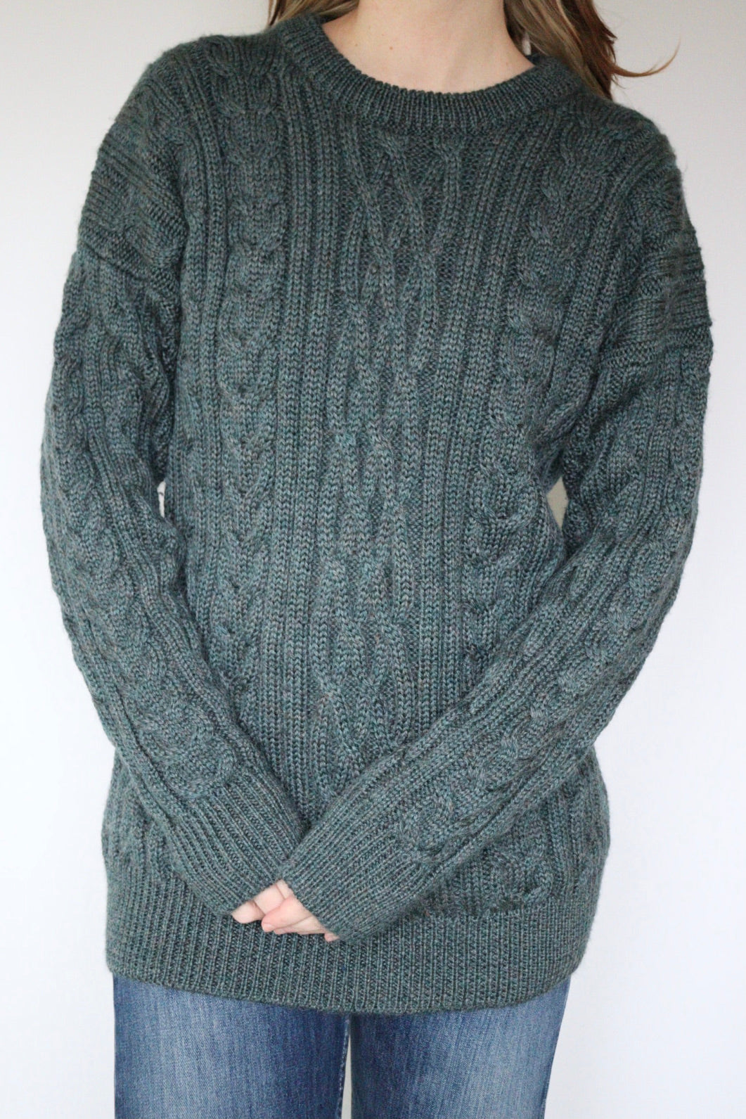 The Woolvers Aran - vintage cable knit sweater - S up to L/XL