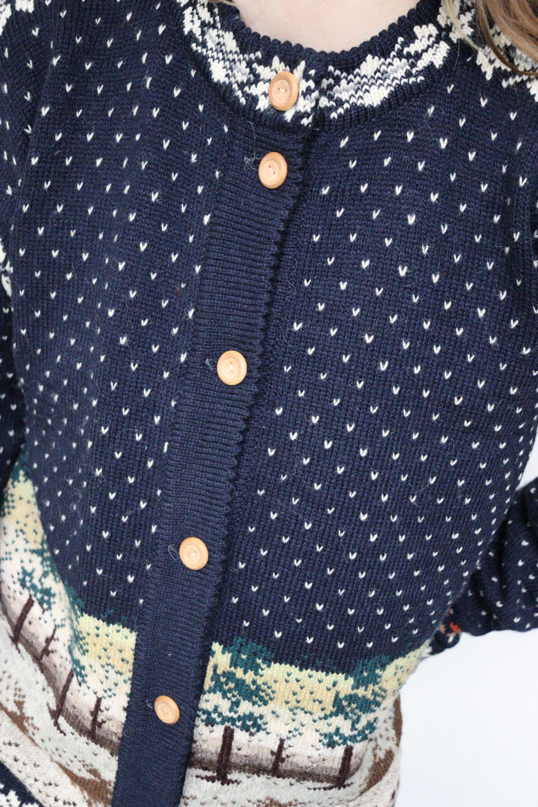 The Forest Moose - vintage novelty cardigan - S up to M/L