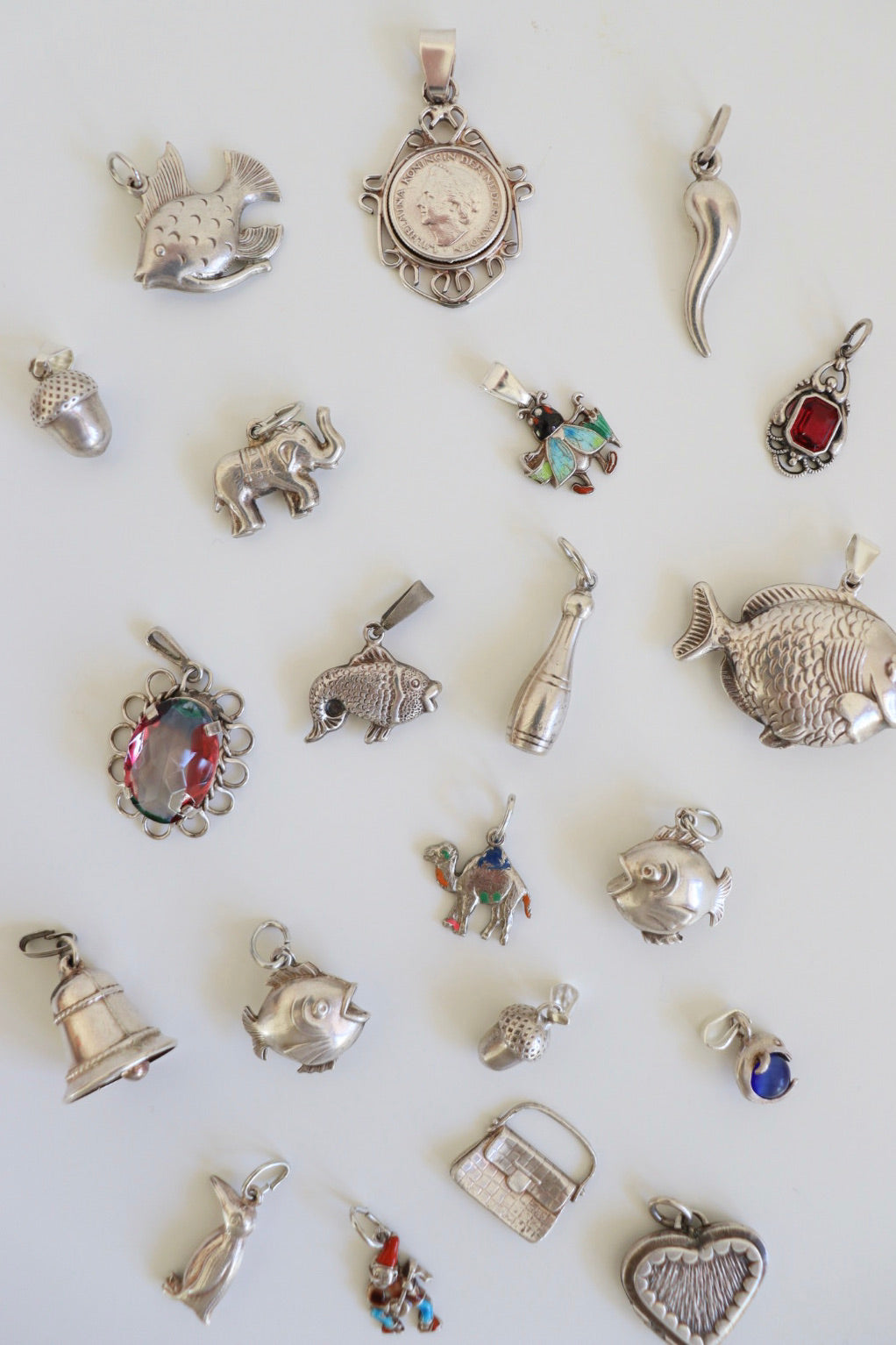 The Bag - vintage silver charm