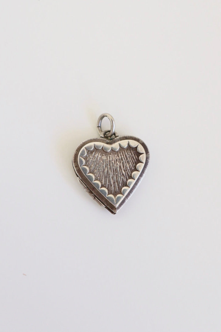 The Heart Locket - vintage silver pendant