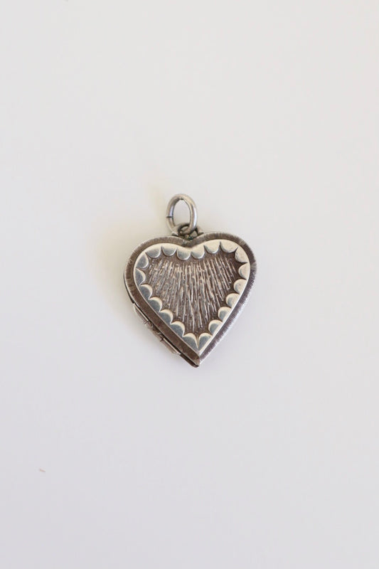 The Heart Locket - vintage silver pendant