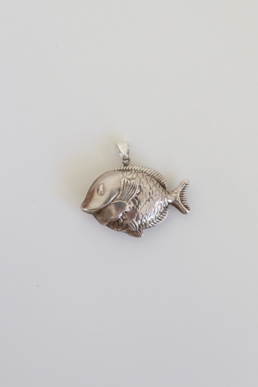 The Fish - vintage silver pendant