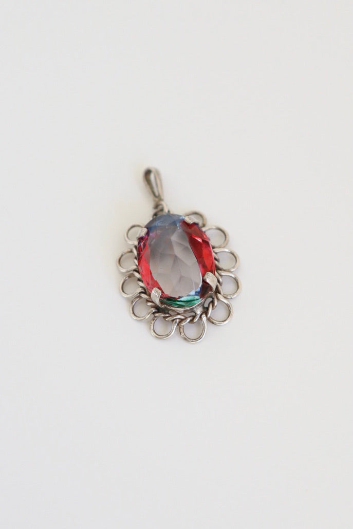 The Rhine Pebble - vintage silver pendant
