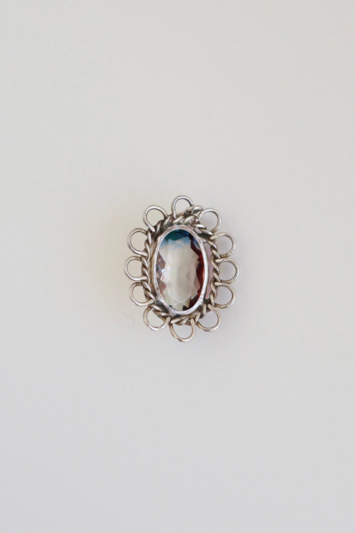 The Rhine Pebble - vintage silver pendant