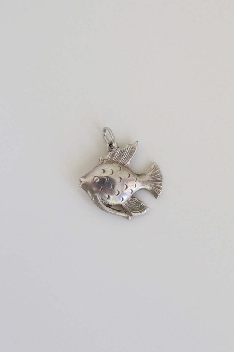The Angelfish - vintage silver charm
