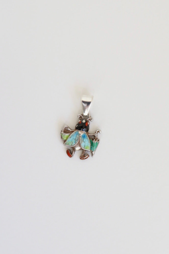The Ladybug - vintage silver charm