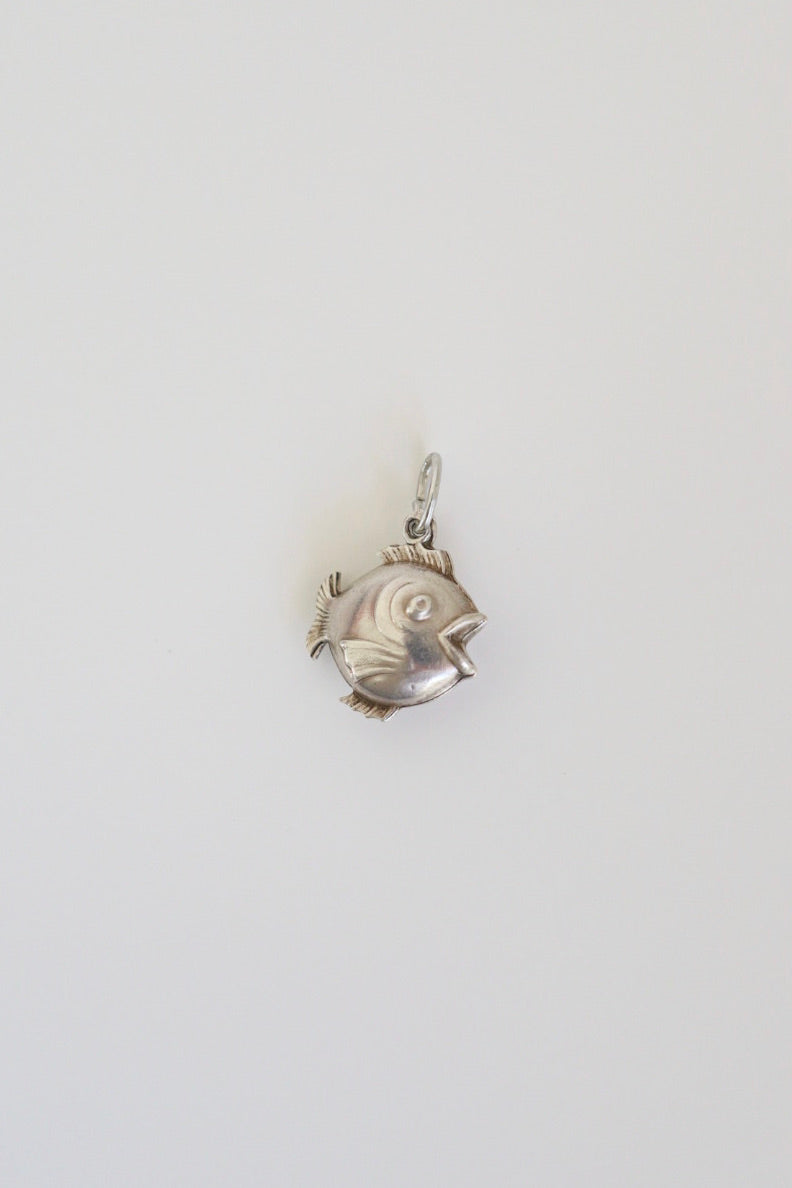 The Pufferfish - vintage silver charm