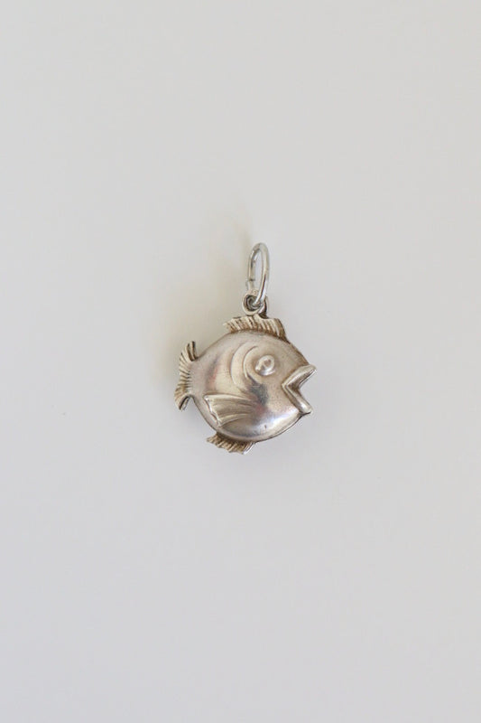 The Pufferfish - vintage silver charm