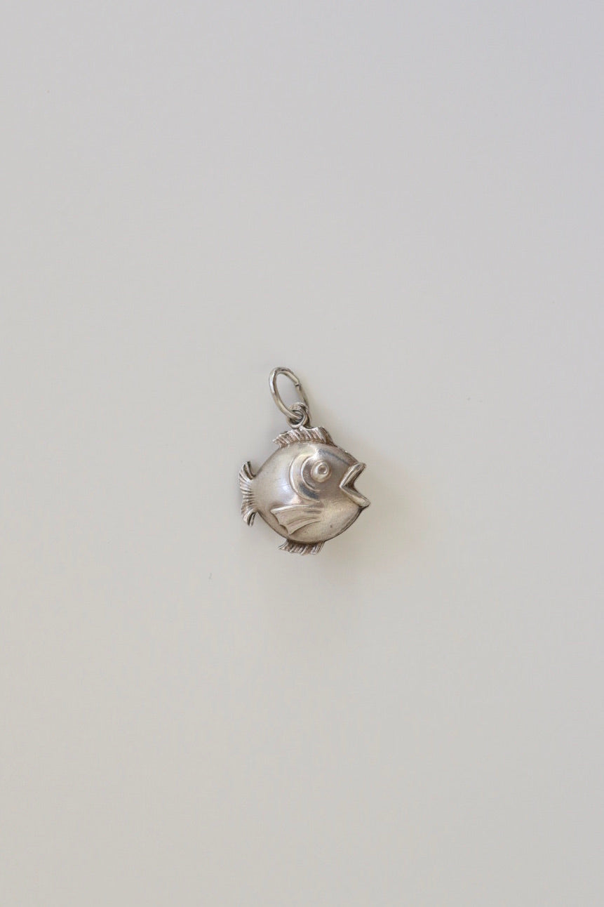 The Pufferfish - vintage silver charm