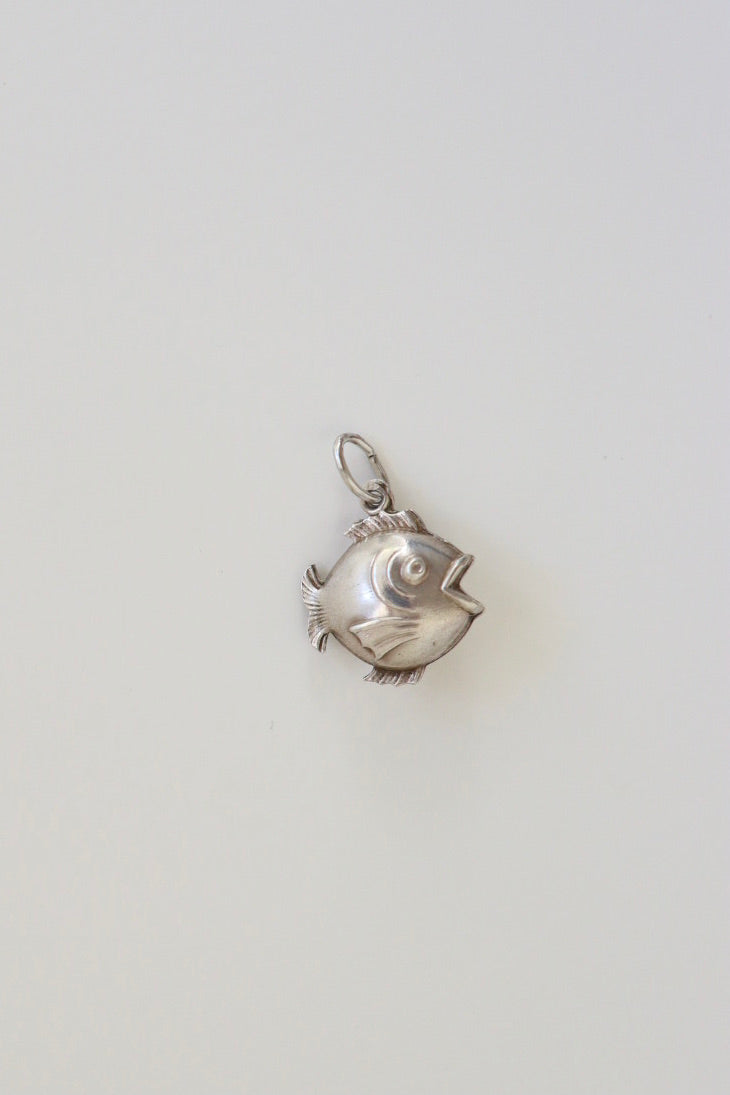The Pufferfish - vintage silver charm