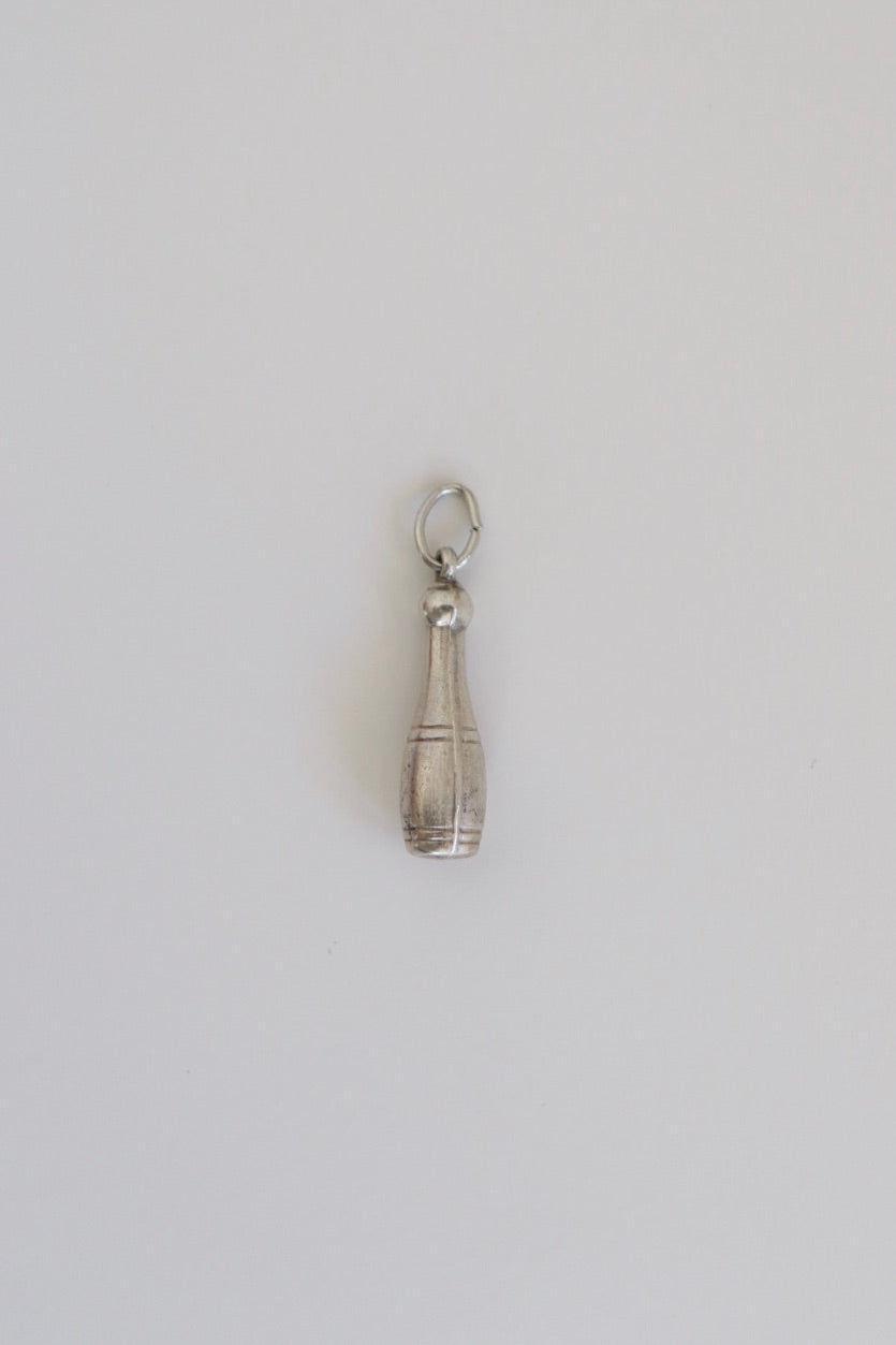 The Bowling - vintage silver charm