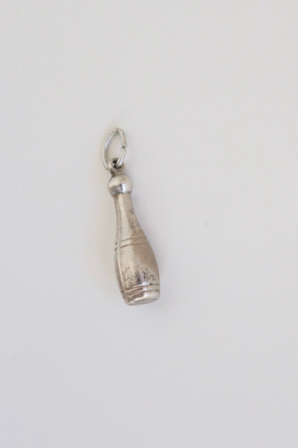 The Bowling - vintage silver charm