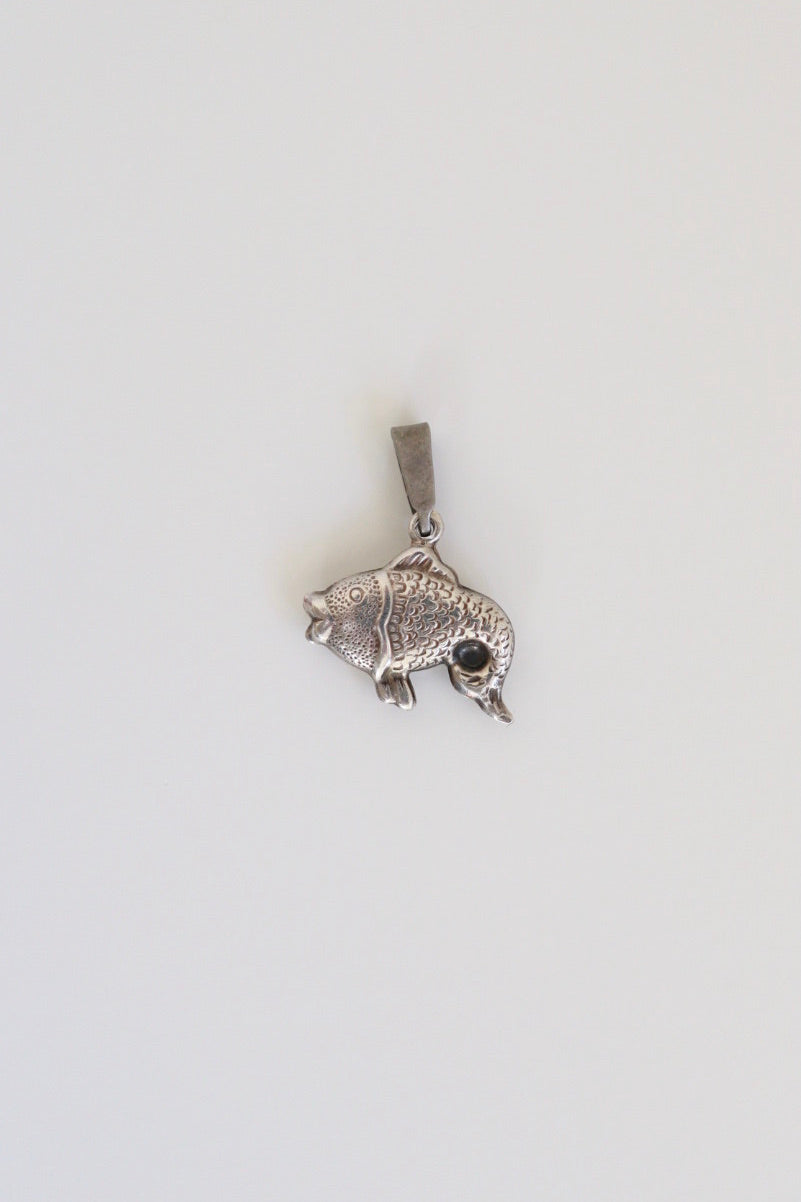 The Pisces - vintage silver charm