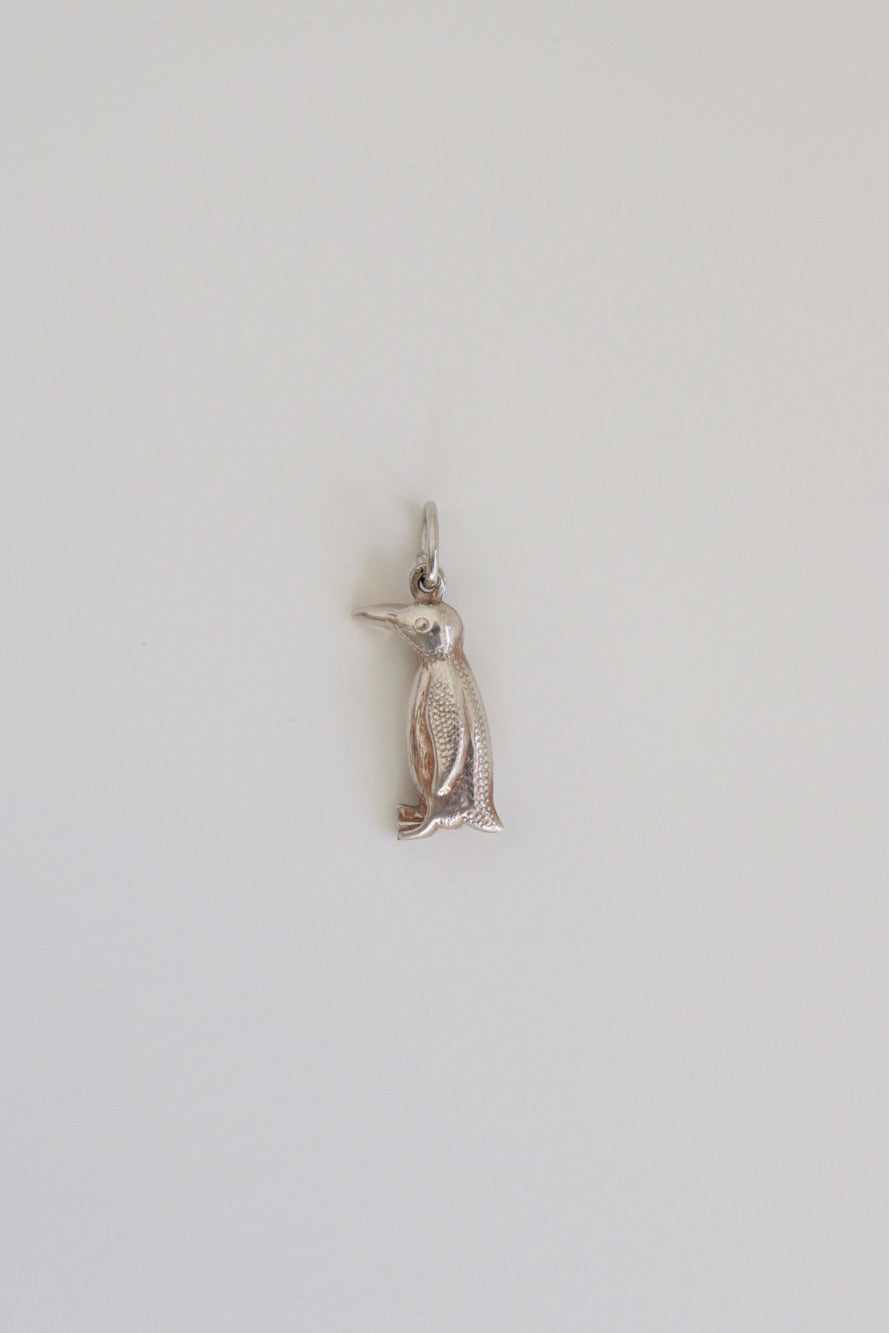 The Penguin - vintage silver charm
