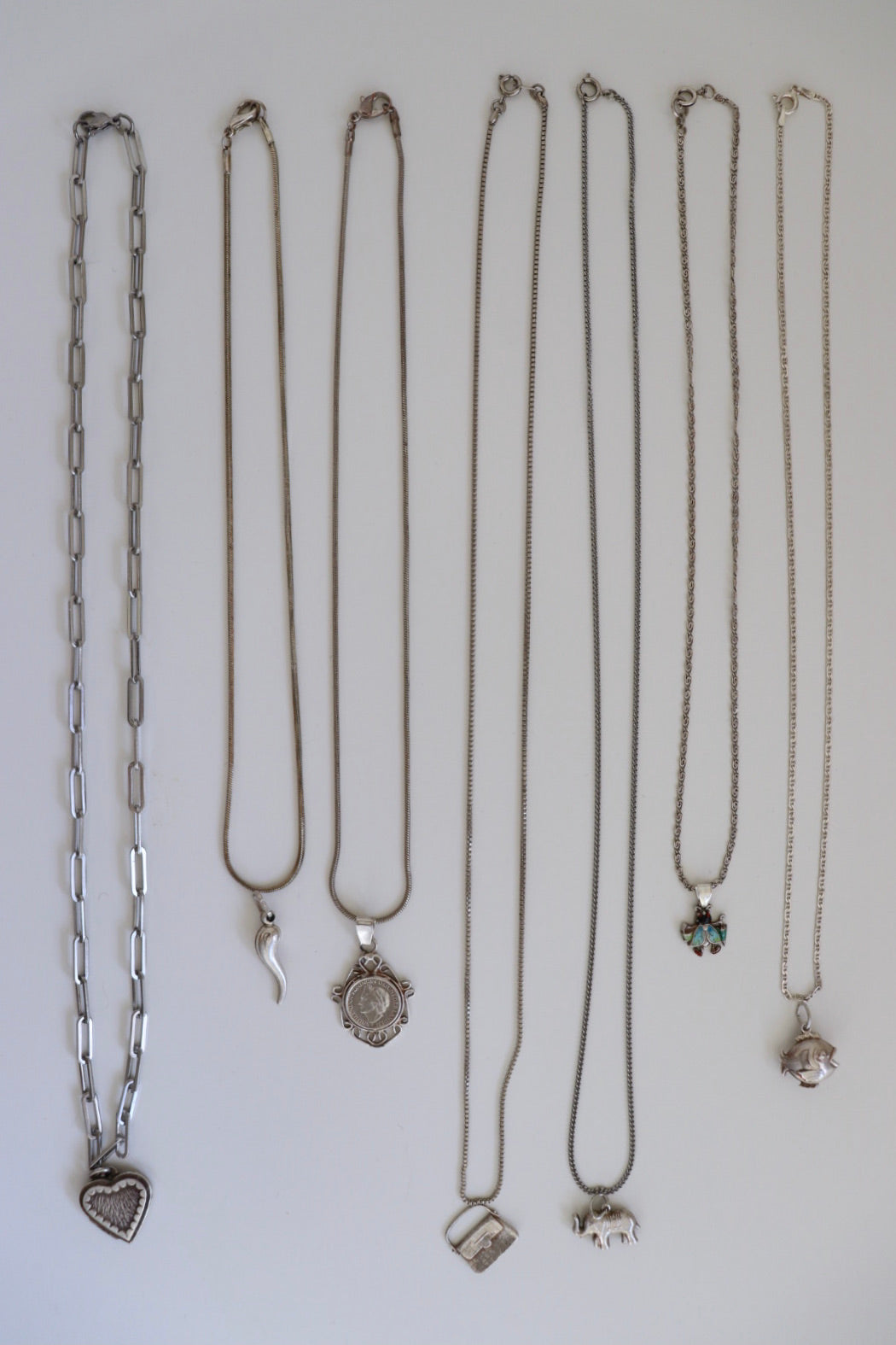 The Silver Necklaces - vintage silver necklaces