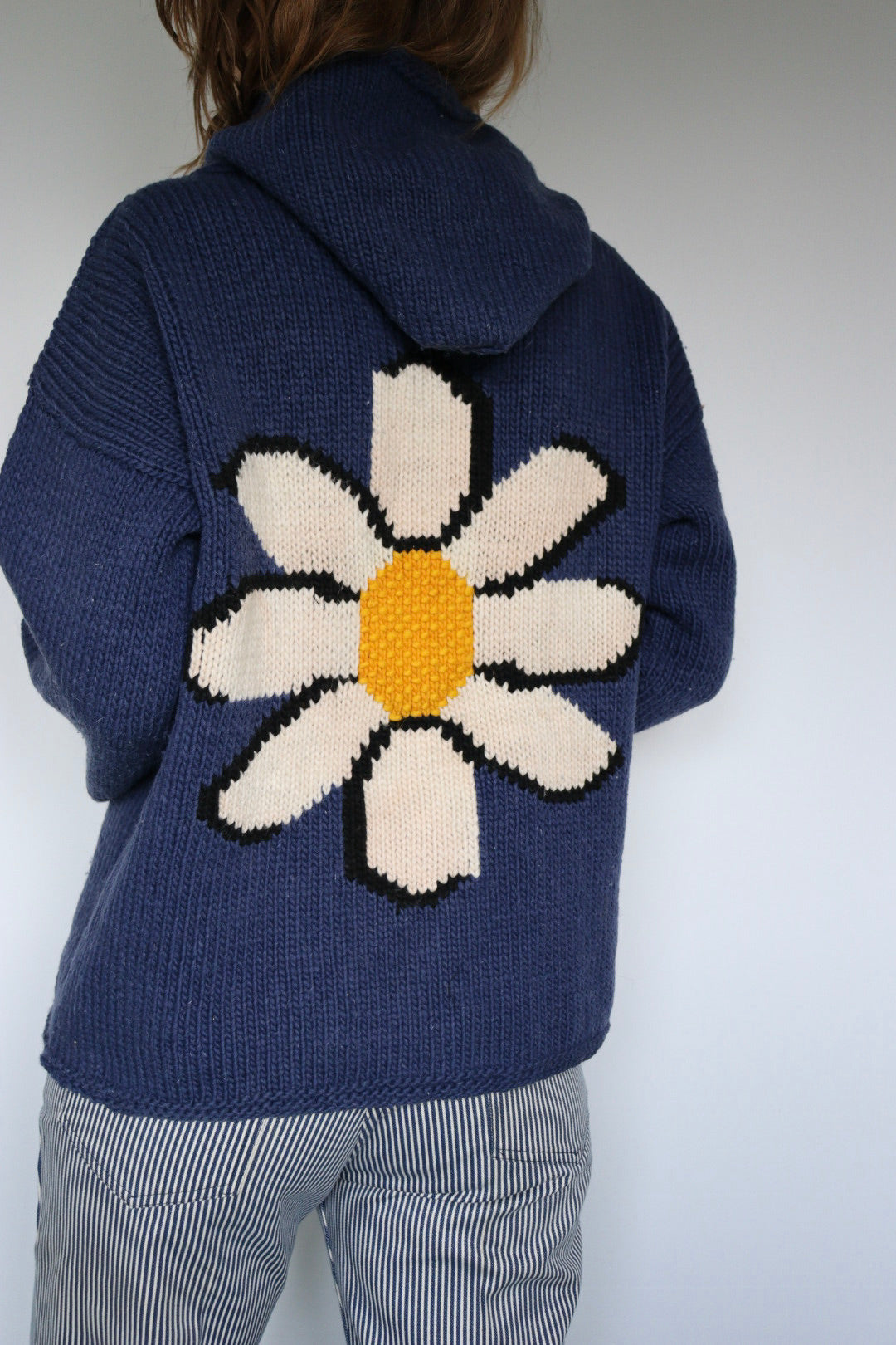 The Daisy Zip - vintage knitted cardigan - S up to L