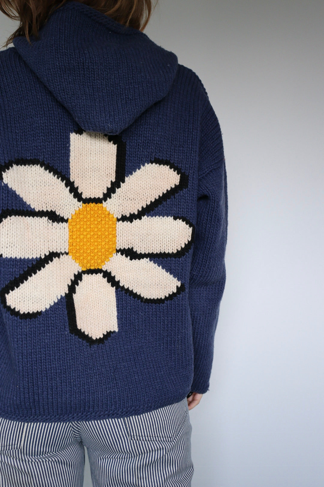 The Daisy Zip - vintage knitted cardigan - S up to L