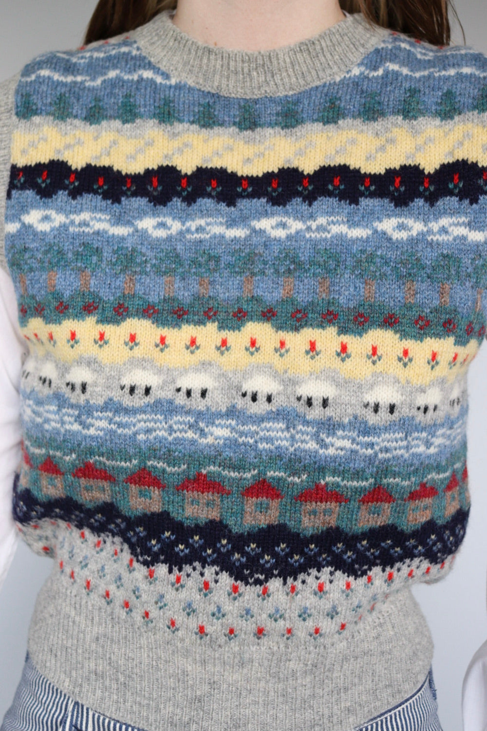 The Isle Rows - vintage sweater vest - S up to S/M