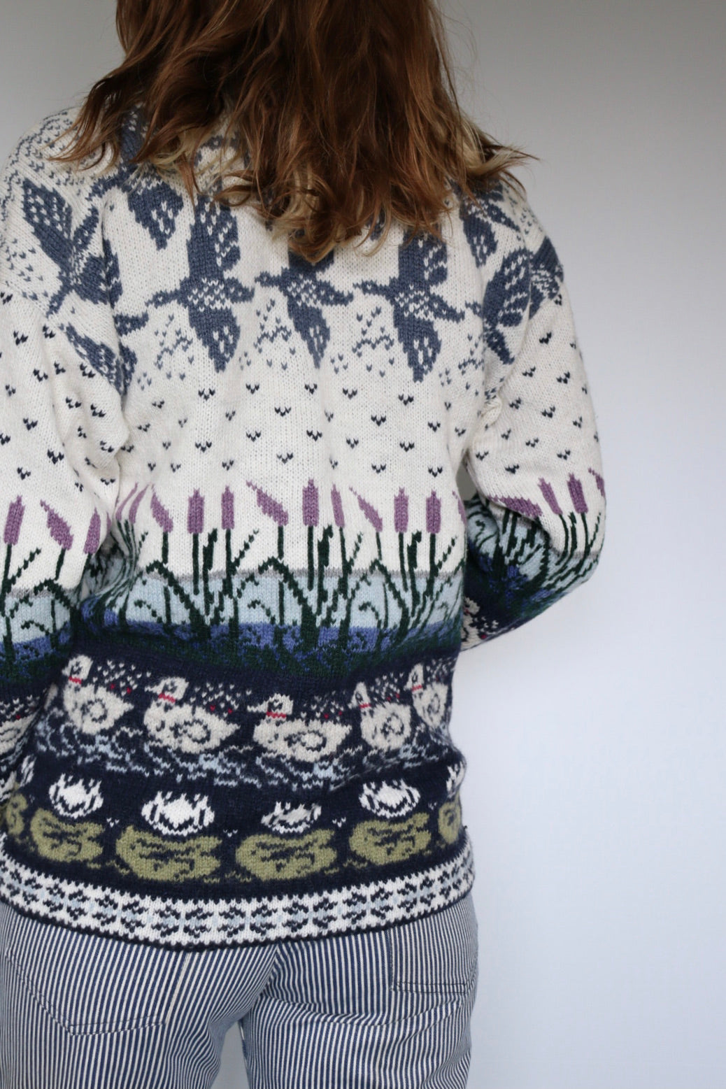 The Lush Lake - vintage knitted cardigan - S up to L