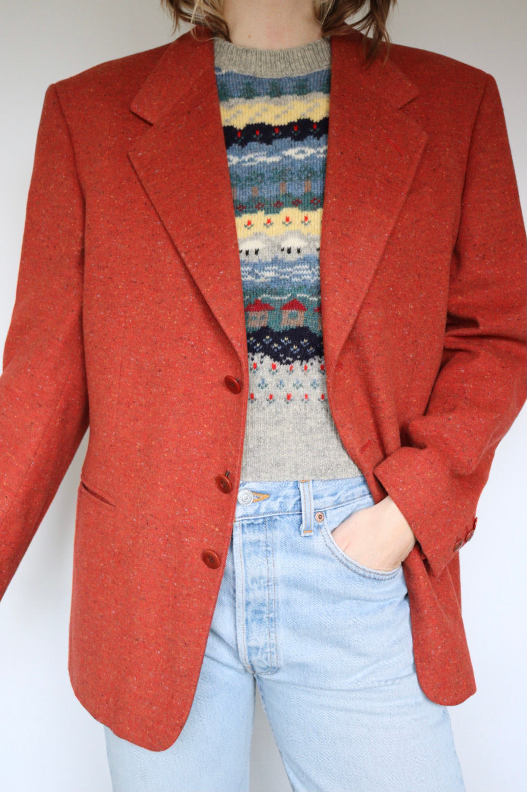 The Isle Rows - vintage sweater vest - S up to S/M