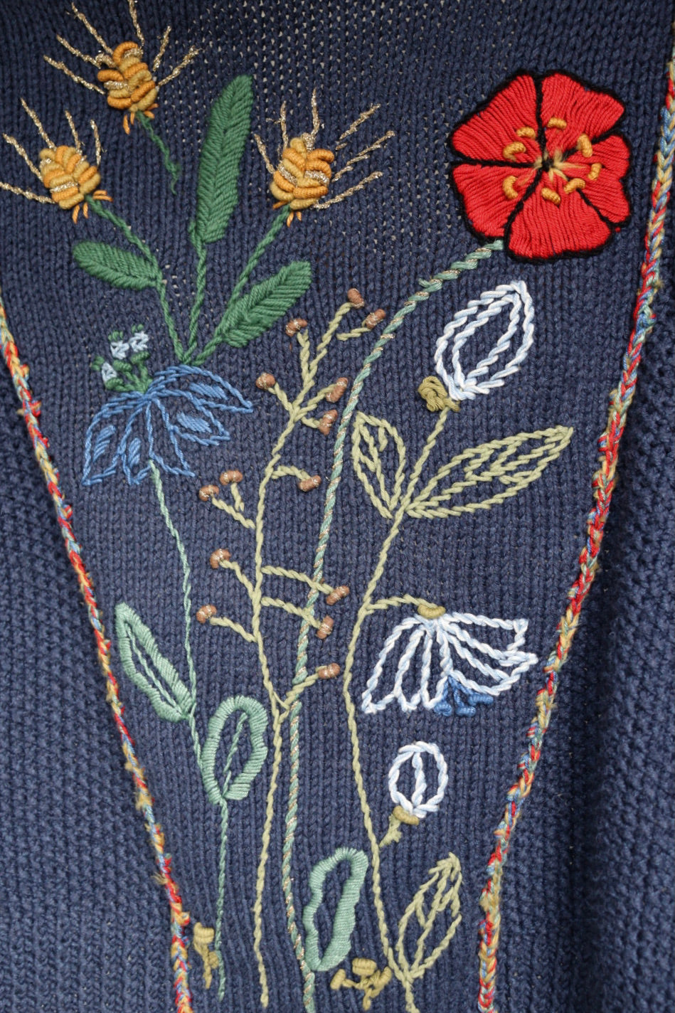 The Wild Flowers - vintage knitted cardigan - S/M up to L/XL
