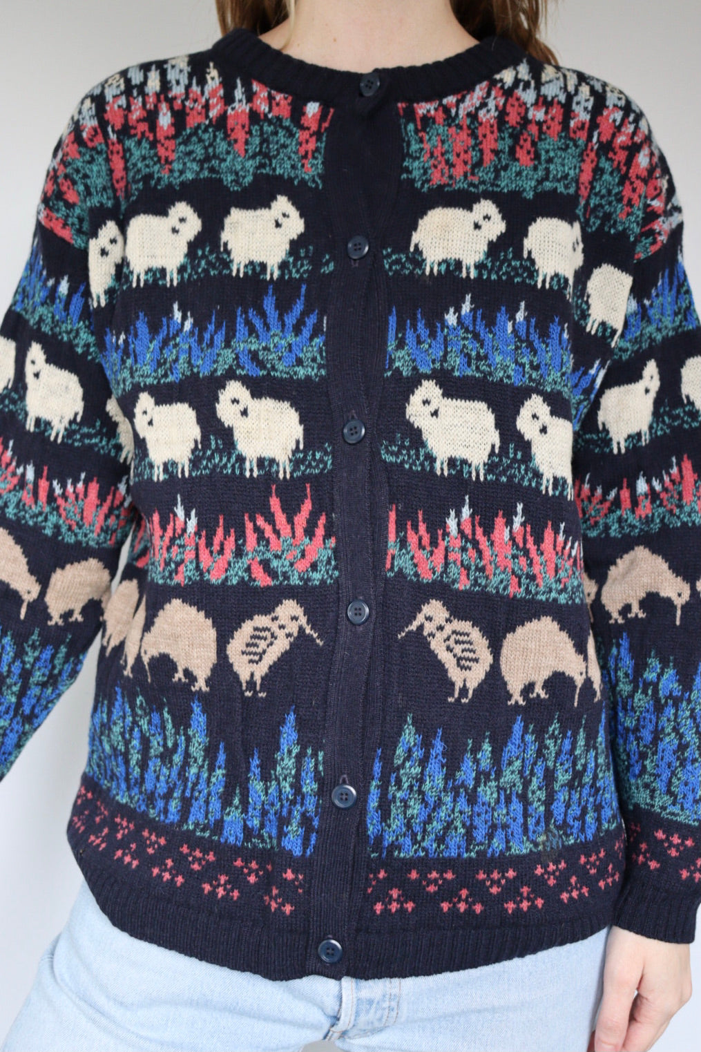 The New Zealand - vintage knitted cardigan - S up to L