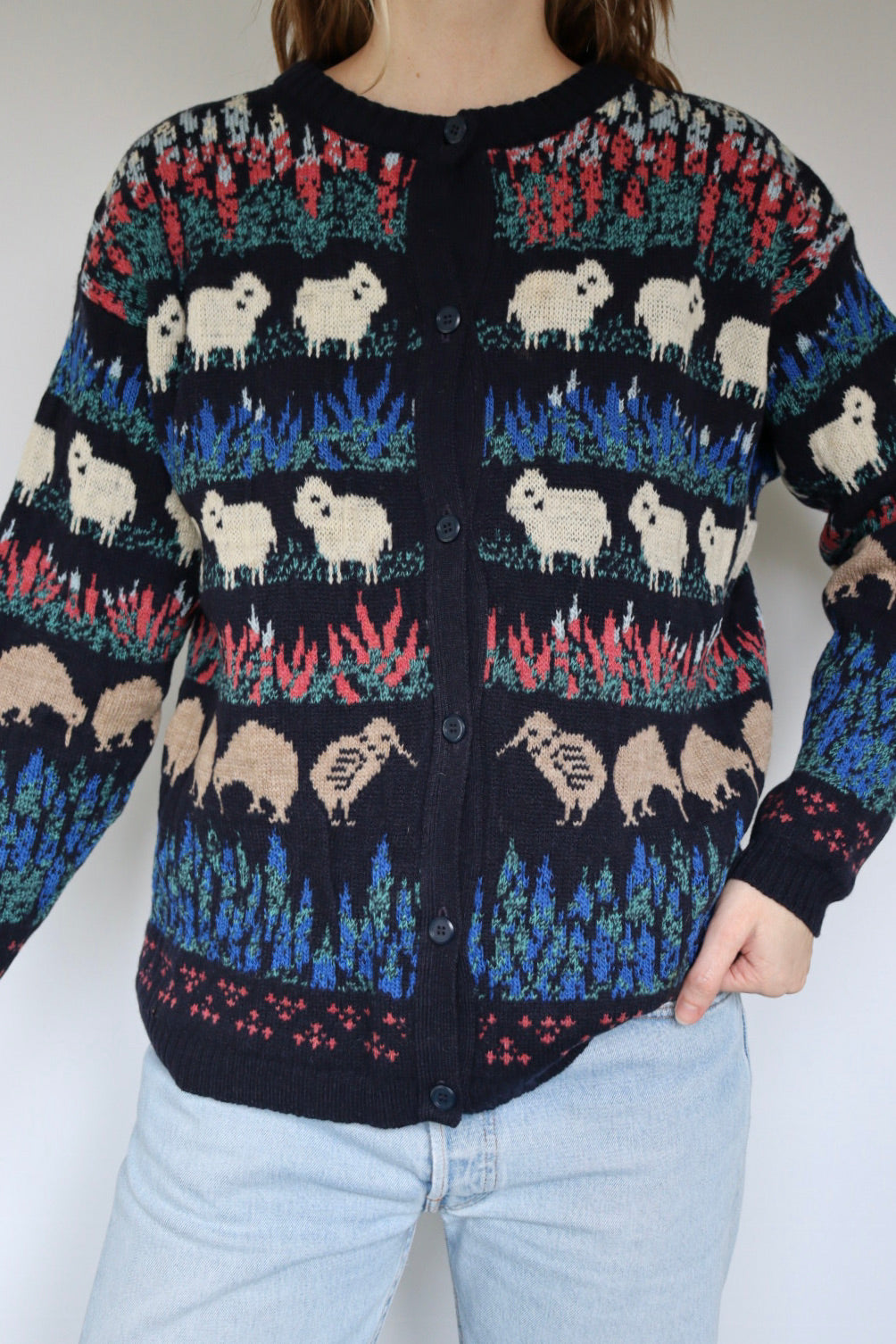 The New Zealand - vintage knitted cardigan - S up to L