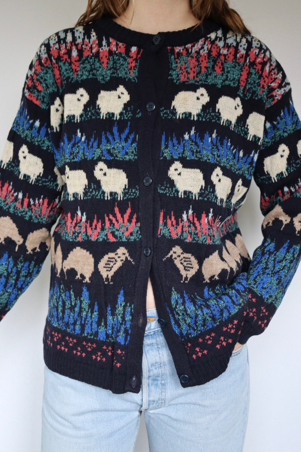 The New Zealand - vintage knitted cardigan - S up to L