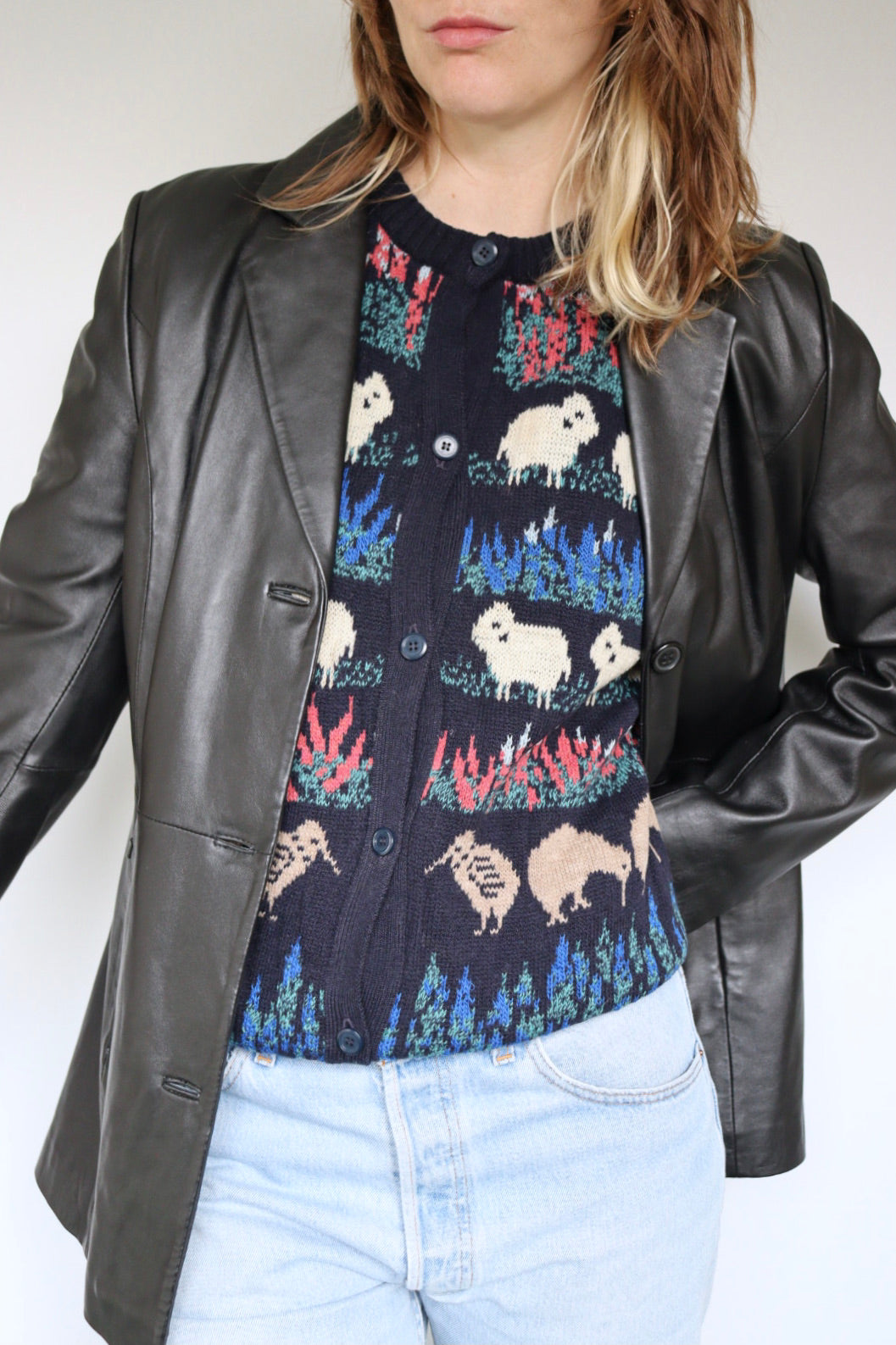 The New Zealand - vintage knitted cardigan - S up to L