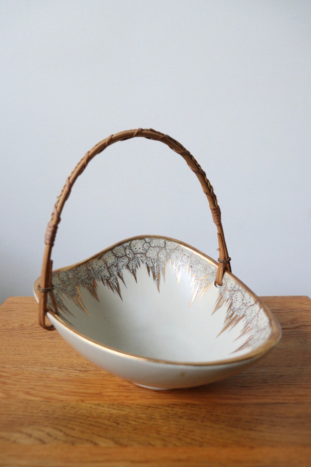 The Gold Basket - vintage porcelein dish