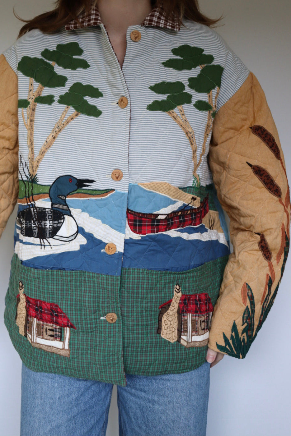 The Patch Magic 'Loon' - vintage cotton quilted jacket - S up to M/L