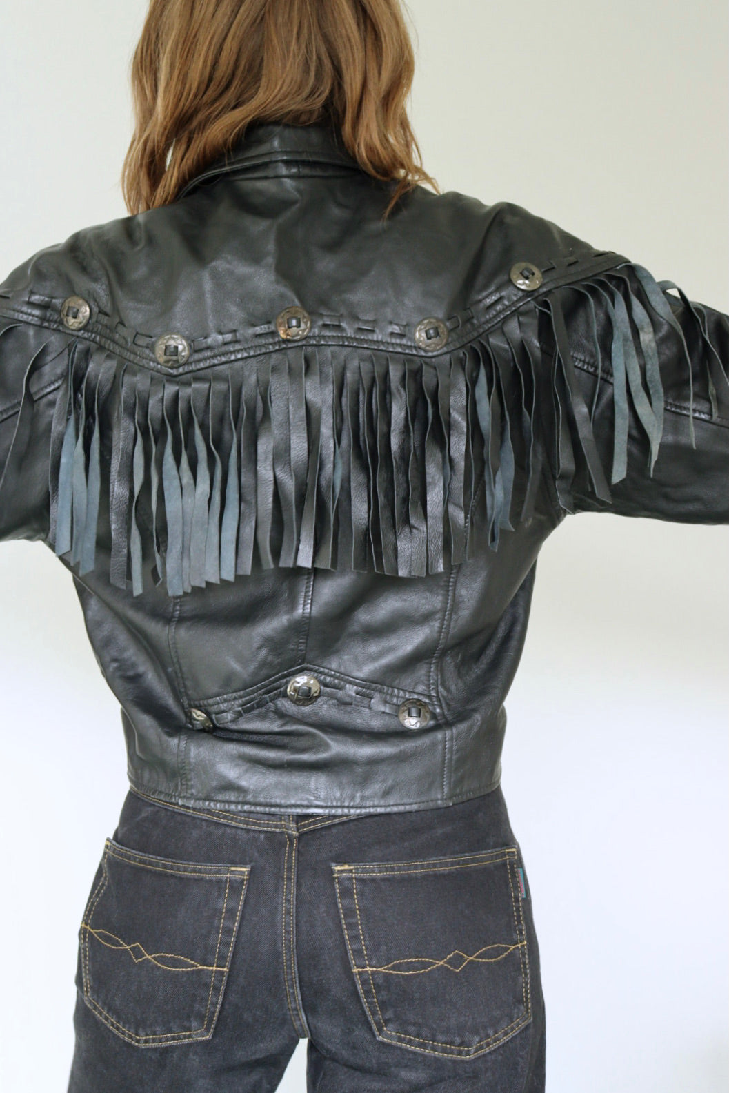 The Freaking Fringe - leather jacket - S up to M / L