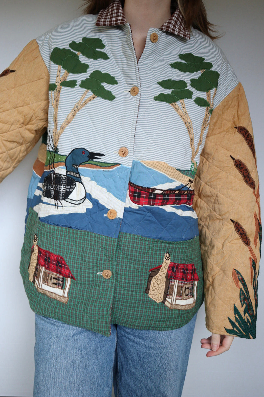 The Patch Magic 'Loon' - vintage cotton quilted jacket - S up to M/L