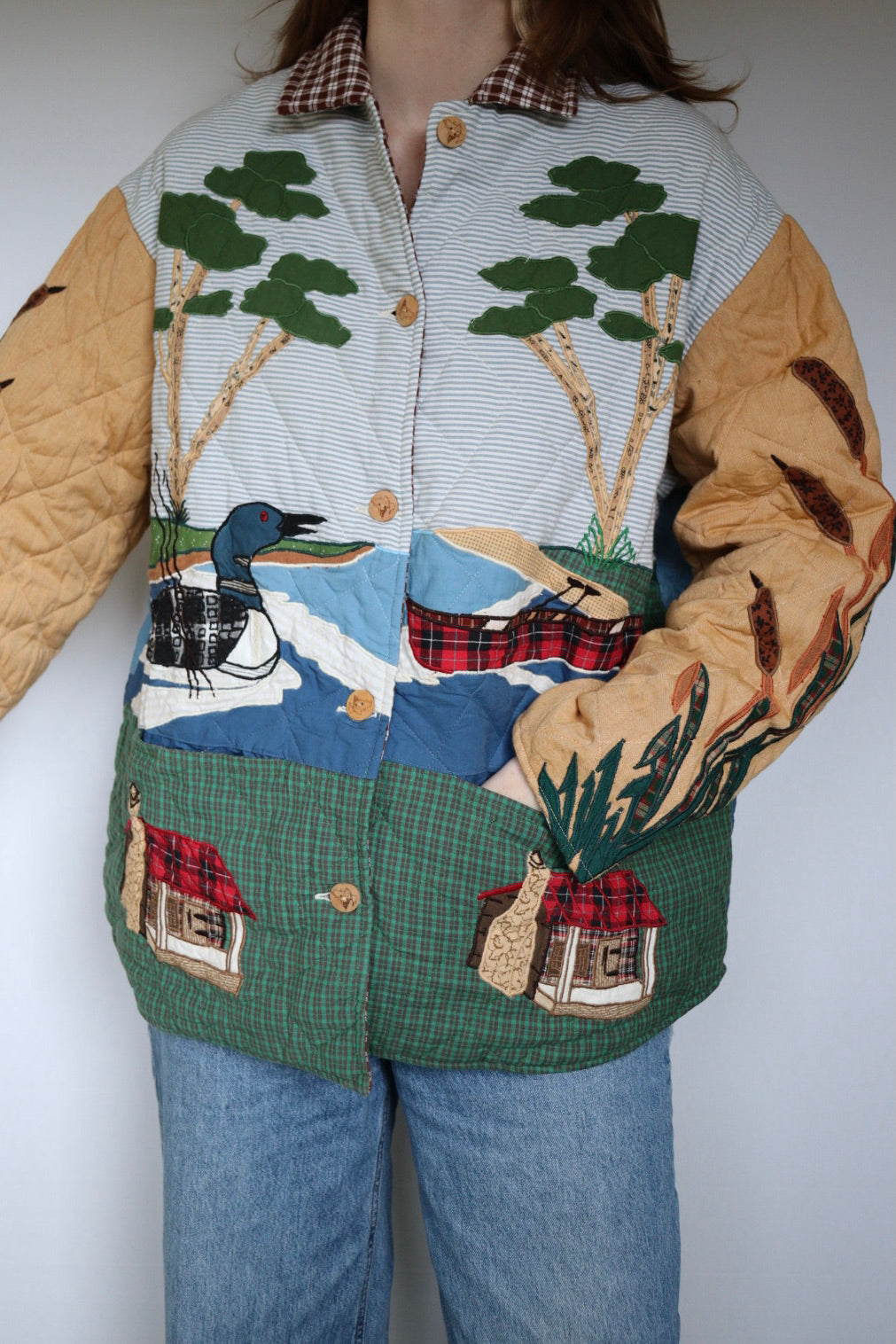 The Patch Magic 'Loon' - vintage cotton quilted jacket - S up to M/L