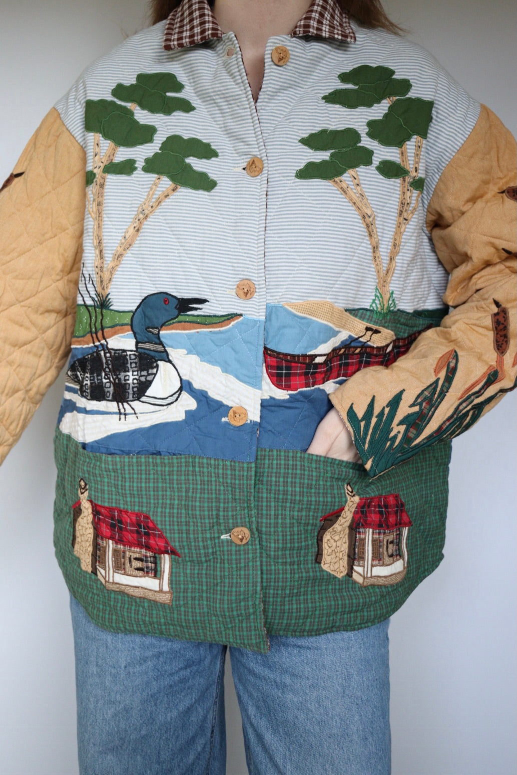 The Patch Magic 'Loon' - vintage cotton quilted jacket - S up to M/L