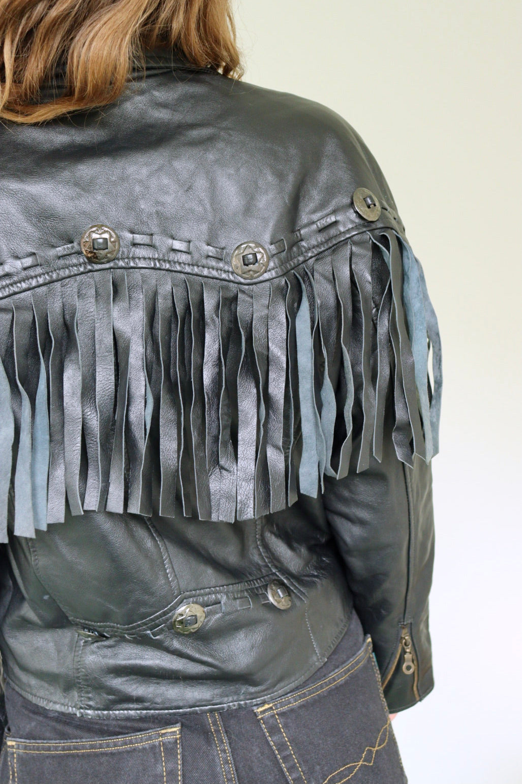 The Freaking Fringe - leather jacket - S up to M / L