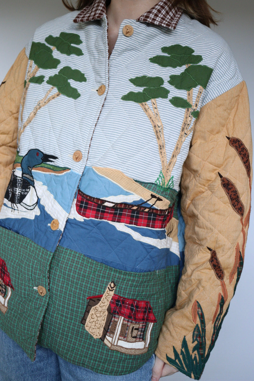 The Patch Magic 'Loon' - vintage cotton quilted jacket - S up to M/L