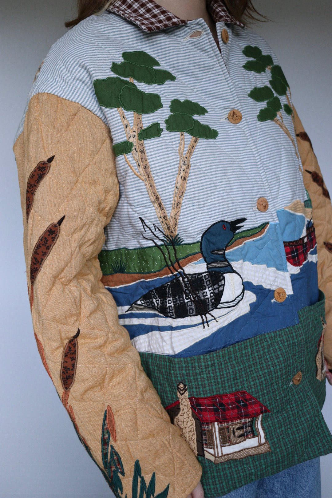 The Patch Magic 'Loon' - vintage cotton quilted jacket - S up to M/L