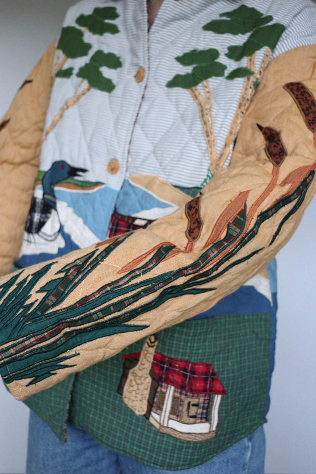 The Patch Magic 'Loon' - vintage cotton quilted jacket - S up to M/L