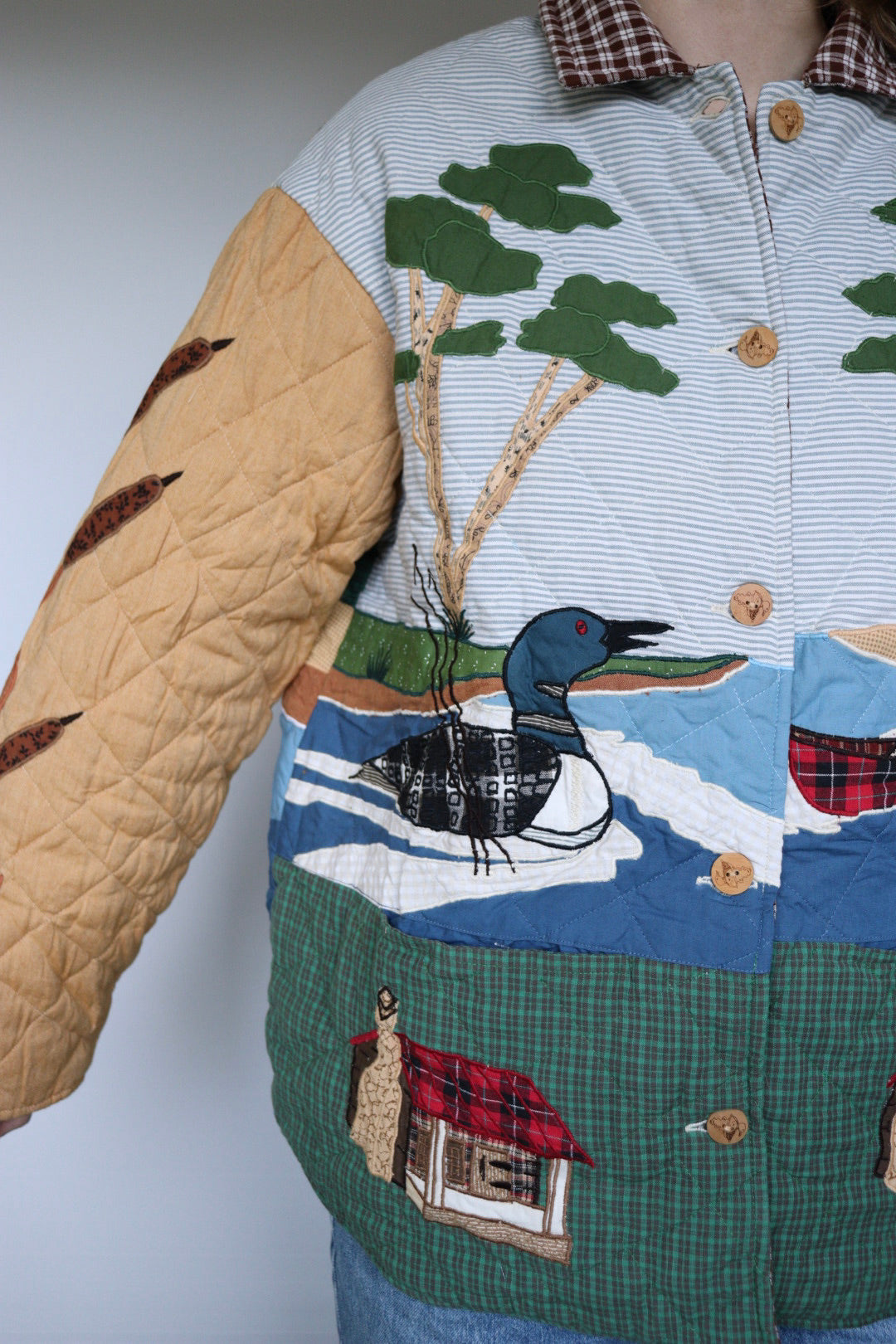 The Patch Magic 'Loon' - vintage cotton quilted jacket - S up to M/L