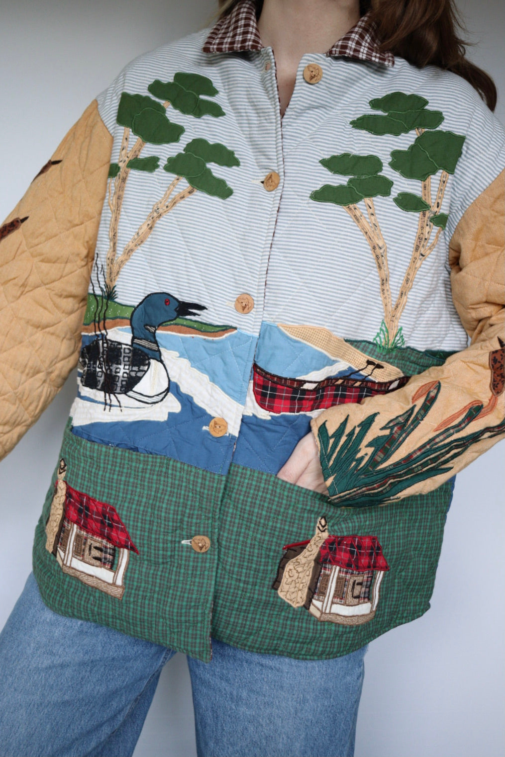 The Patch Magic 'Loon' - vintage cotton quilted jacket - S up to M/L