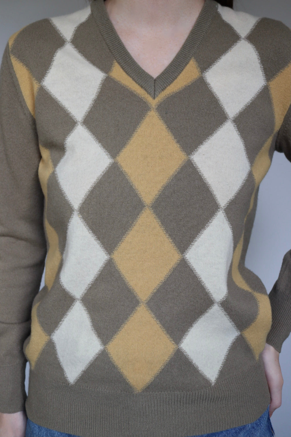 The Argyle Napier - vintage lamswool sweater - S up to M
