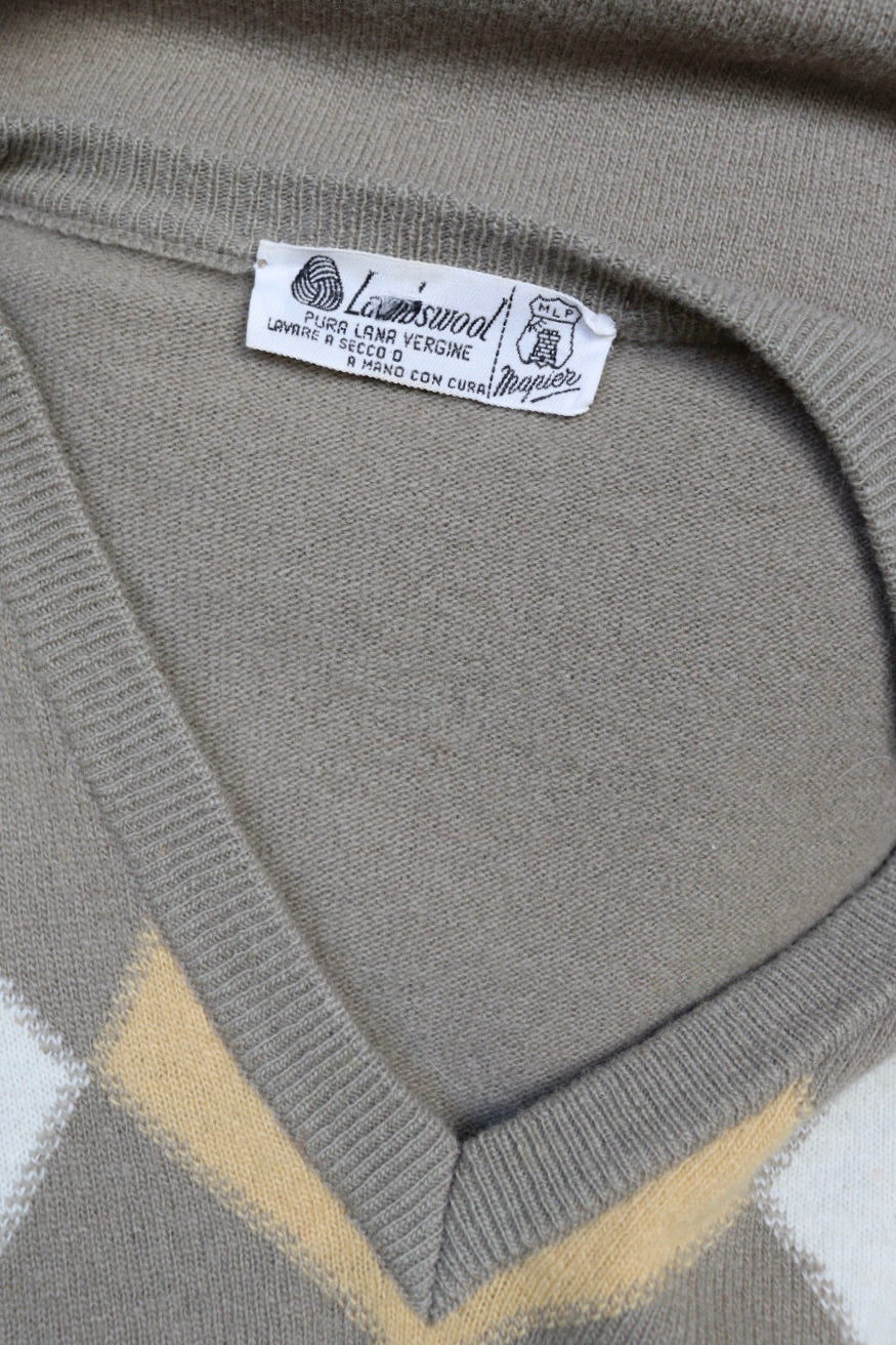 The Argyle Napier - vintage lamswool sweater - S up to M