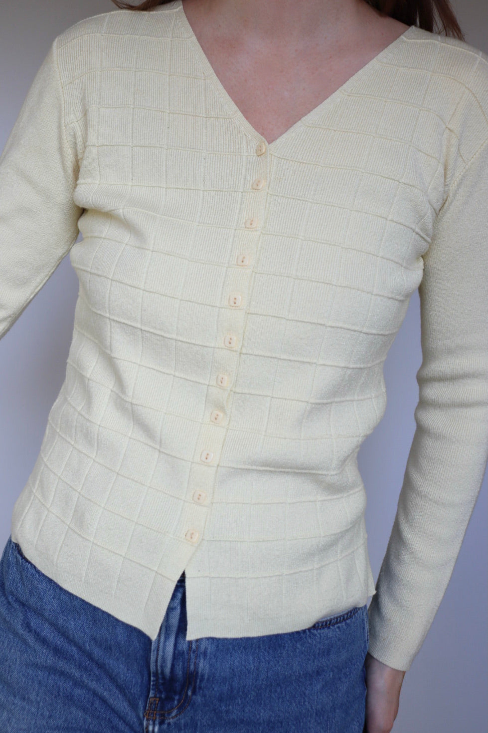 The Square Buttons - vintage cardigan - S up to M