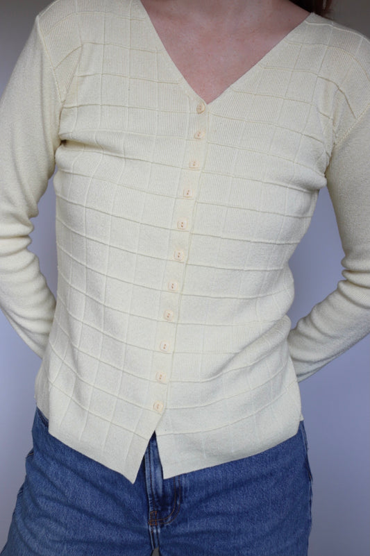 The Square Buttons - vintage cardigan - S up to M